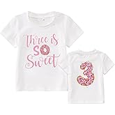 MODNTOGA Birthday Girl T-Shirt Toddler So Sweet Donuts Graphic Shirt 2nd 3rd 4th 5th Bday Outfit Tops Two Three Four Five Tee