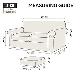 WEERRW Velvet Couch Covers for 2 Cushion Couch Sofa