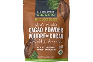 Viva Naturals Organic Cacao Powder, 1lb - Unsweetened Cocoa Powder With Rich Dark Chocolate Flavour, Perfect for Baking & Smo