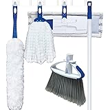 The 4 in One Snap-In Cleaning Kit & Storage System, Includes: Microfiber Flat Mop, Microfiber Duster, Microfiber Wet/Dry Mop,