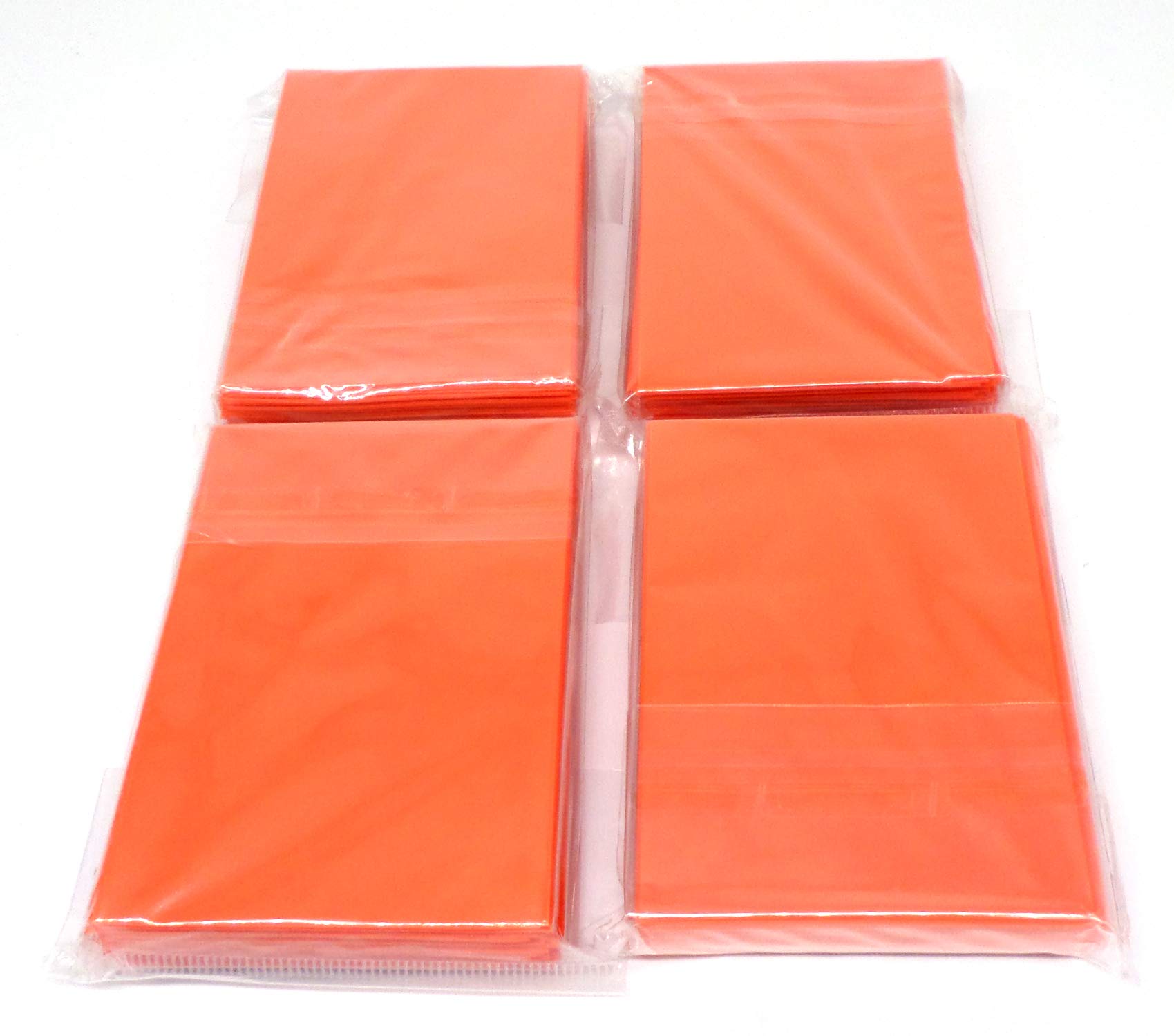 docsmagic.de 4 x 60 Mat Orange Card Sleeves Small Size 62 x 89 - Mini - YGO