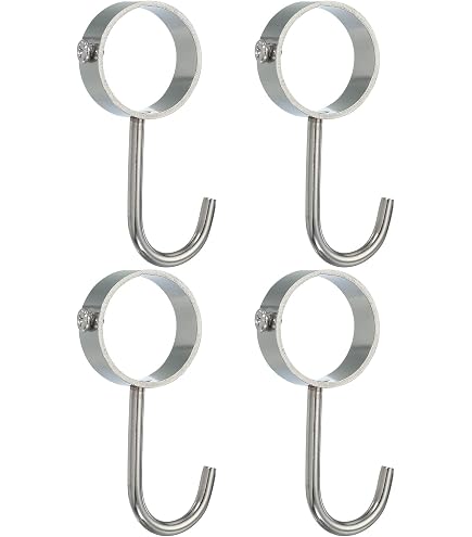 2-Pack Stainless Steel Sleeve Hooks – Adjustable J-Hooks For Pipes, Rods, & Organizing Kitchen, Garage, Closet