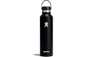 Hydro Flask Water Bottle - Insulated Stainless Steel - Non Spill, Leakproof in 24 Oz Black