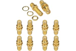 Boobrie SMA Socket Female Bulkhead Panel Chassis Mount Connector to Female Barrel Adapter Antenna Jack for Wireless LAN Devic