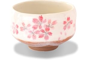 PRODUCT OF GIFU JAPAN Mino Ware Mini Matcha Tea Bowl, 3.7 inch, Heian-Sakura Red, Japanese Pottery, Ceramic, Small Tea Bowl, Sake, Gift, Chawan, 5.4 floz