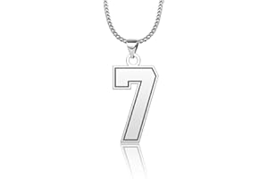 CandyCharms Stainless Steel 18K Jersey Number Necklace Sports Soccer Football Basketball Baseball for Boys Men Girls
