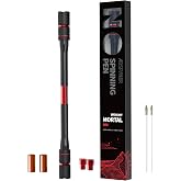 ADSPINZOR Mr. Nope Weighted Mortal Spinning Pen Mod Advanced Trick Spin Pen for Precision &amp; Practice Heavier, Balanced, Anti-Slip Grip, Writable Brass Weights (Black-Red)