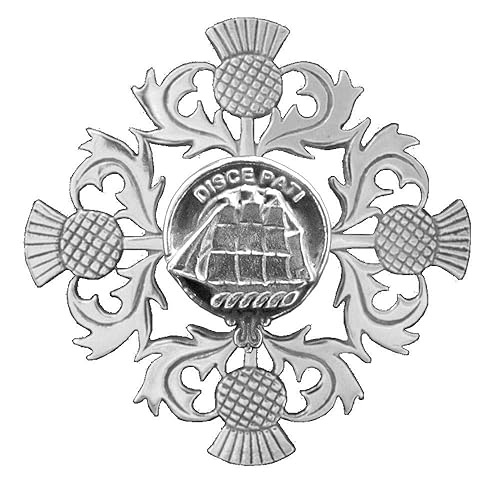 Amazon Com Duncan Clan Crest Scottish Thistle Brooch Handmade