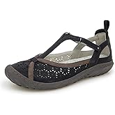 JBU Women's Daffodil Comfort Casual Mary Jane T-Strap Flats