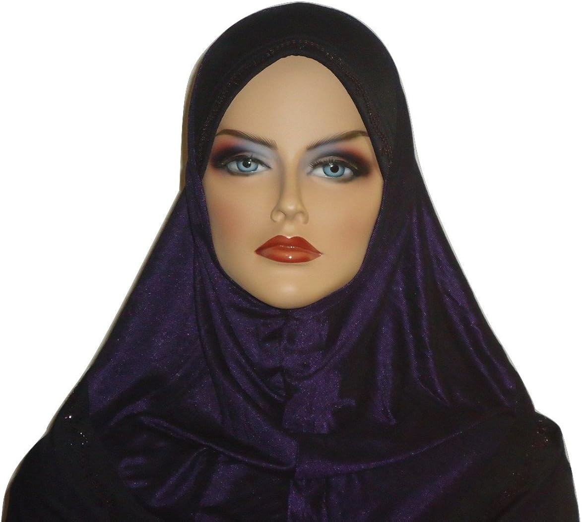 Islamic Muslim stretchy violet and black Amira Hijab Amazon.ca