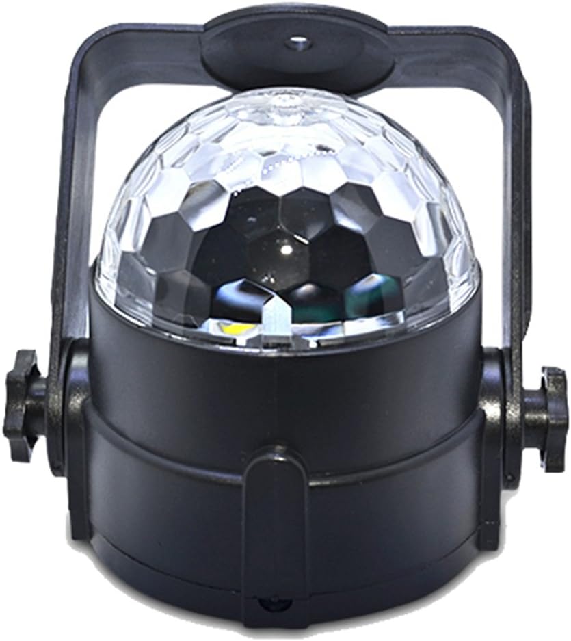 Disco Strobe Light Party Lights DJ Lights Karaoke projector Wonsung 12W RGBW LED Portable Sound Activated Stage Lights for Festival Bar Club Party Tent Christmas New year celebration Home Decoration