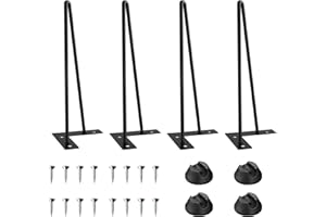 UKOSNA Hairpin Furniture Legs 20 Inch Set of 4, Mid-Century Style Metal Home DIY Heavy-Duty Replacement Feet for Table,Coffee Table,Nightstand,Desk,TV Cabinet, etc