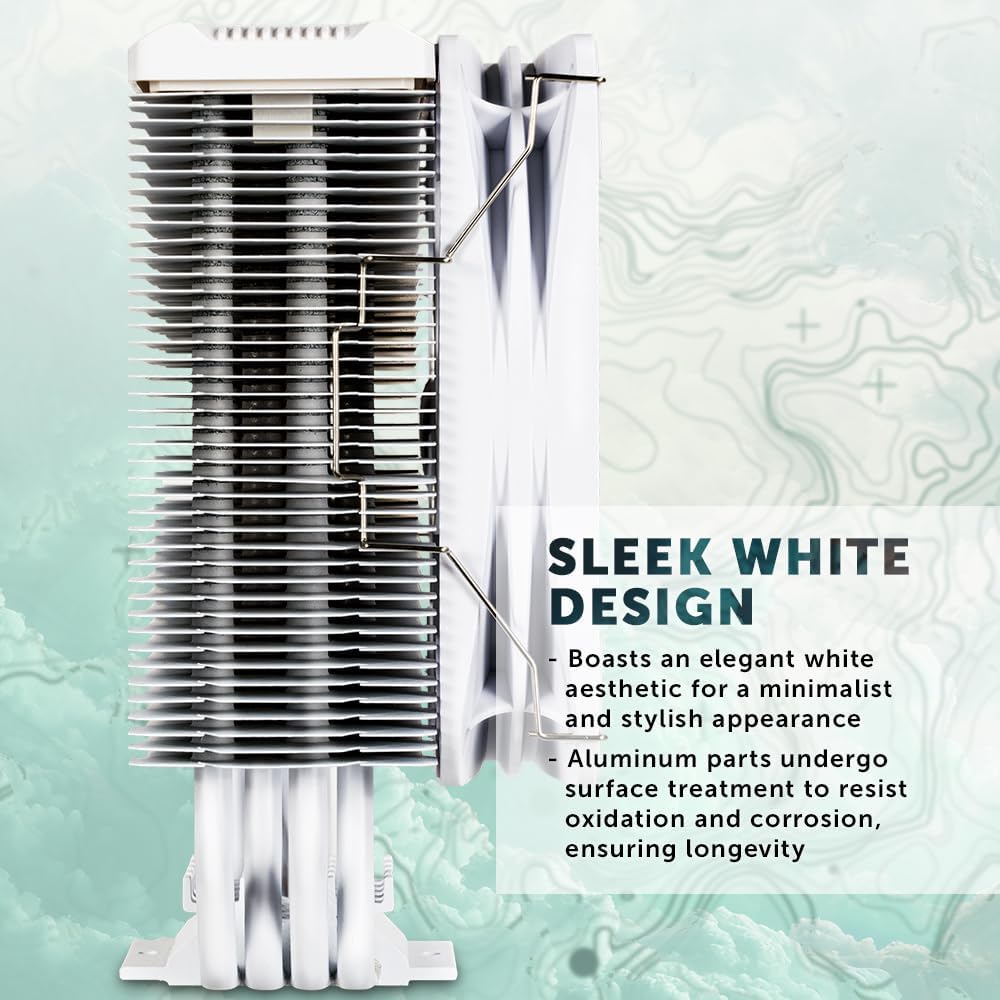 Kolink Umbra EX180 White Edition CPU Cooler - 120 mm 7