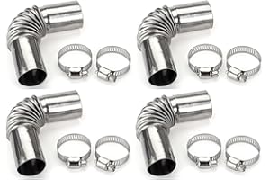 Silver Stainless Steel Air Diesel Parking Heater Exhaust Pipe Tube Elbow Connector for Webasto Eberspacher Diesel Boat Heater