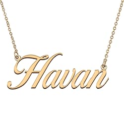 HUAN XUN Customized Custom Simple Any Name Necklace