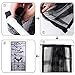 AerWo Halloween Curtains, 2PCS Spider Web Bats Curtains, Black Lace Door Curtain Panel Decor for Halloween Window Decorations, 40 x 84 Inch