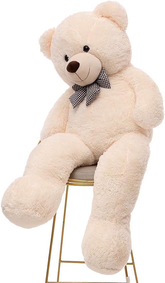Misscindy Giant Teddy Bear Plush Stuffed Animals for Girlfriend or Kids 47 inch, (White): Toys & Games