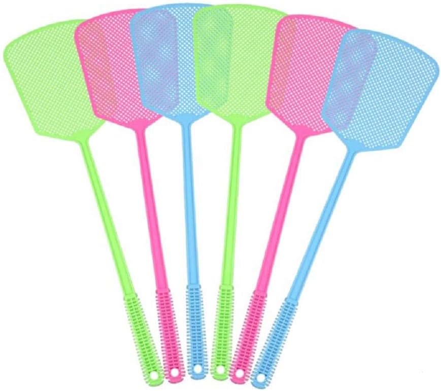 Chelory 6 Pack Fly Swatters, Strong Plastic Manual Swat Set