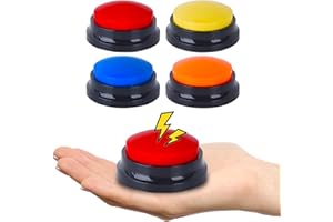 DIATOMITECO 4 Pack Portable AAC Communication Devices for Autism Individuals with Communication Difficulties, Communication Device for Nonverbal Kids, Voice Recording Buttons for Schools, Home, Treatment Courses