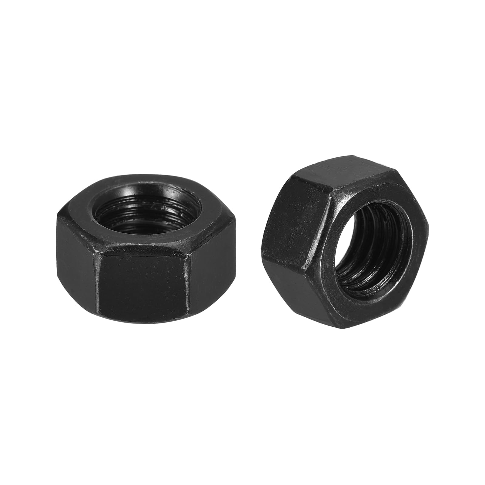 METALLIXITY Hex Nuts (1/2"-13) 50Pcs, Carbon Steel Coarse Thread Black Oxide Hexagon Nut Hardware - for DIY Home Repair Machinery, Black