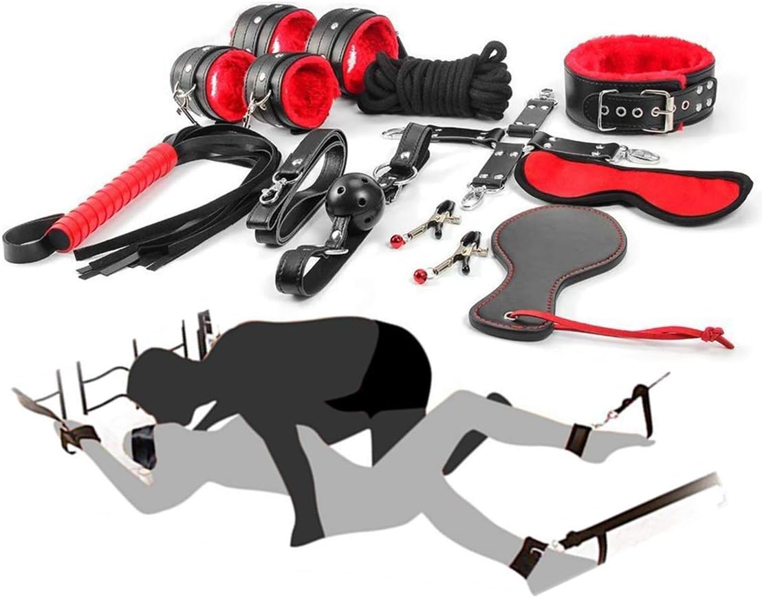 LOLO Upgraded Version Kit 10 Pieces, Black and Red, in eco-leather