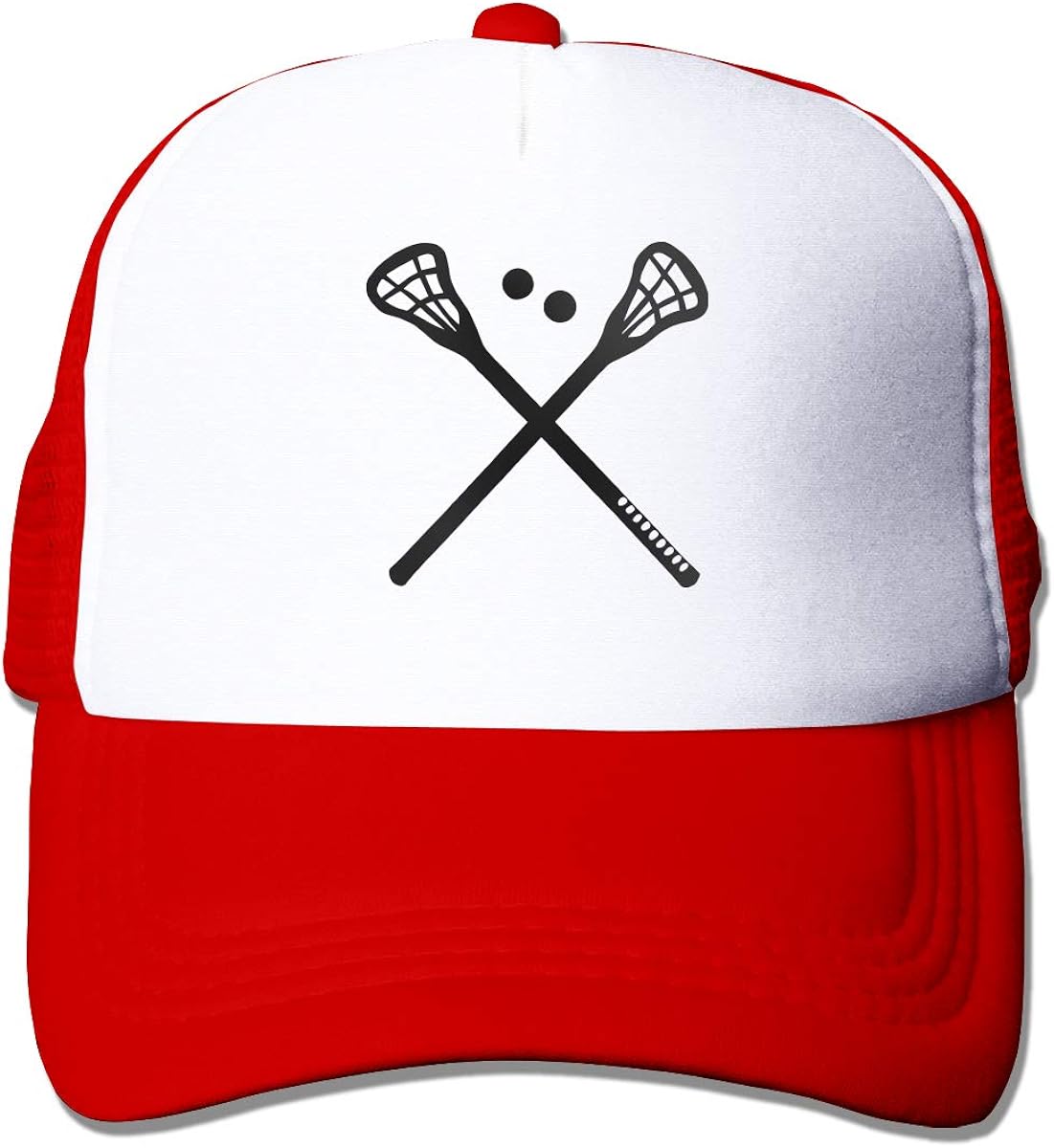 Unisex 100 Polyester Crossed Lacrosse Sticks Baseball Cap, Classic