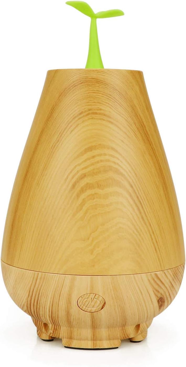 MLTYQ Aroma Diffuser, Essential Oil Humidifier, Ultrasonic Aromatherapy, Cool Mist Diffusers, Wood 100ml LED Waterless Auto Shut-Off Mute Bedroom Home Office