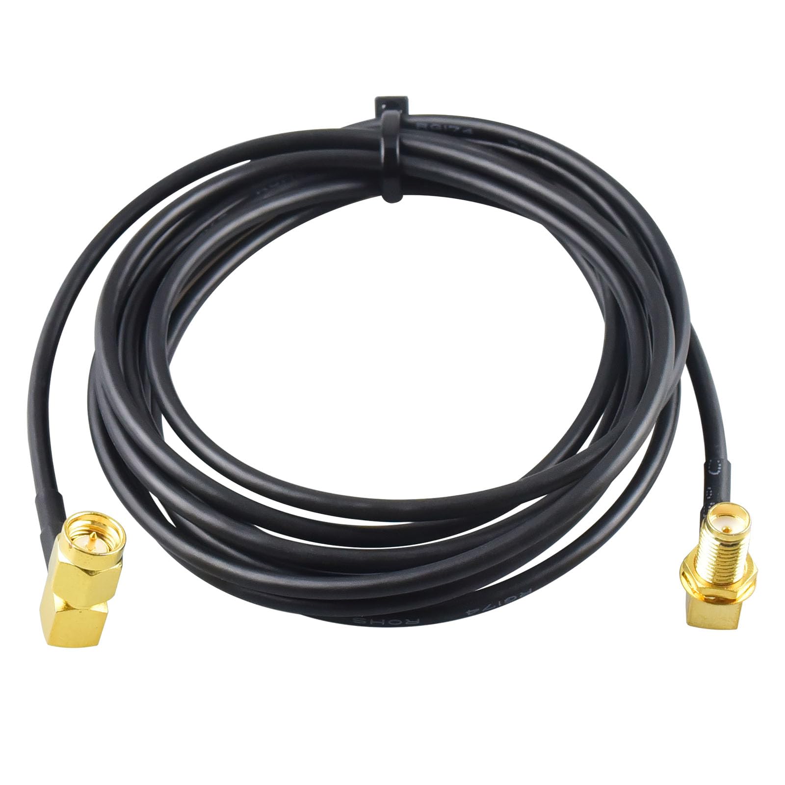 YILIANDUO SMA WiFi Antenna Cable SMA Male to SMA Female 90 Degree Aerial Extension Cabel RG174 2M for 3G 4G LTE Antenna Extension WLAN DAB Radio Baofeng