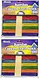 BAZIC Jumbo Colored Craft Stick, Assorted, 2 Packs, 50 Per Pack, Totals 100