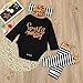 GRNSHTS Baby Girls Boys 3Pcs Halloween Sequins Romper Set Romper + Headband + Leg Warmer (60 / 0-3 Months, Black)