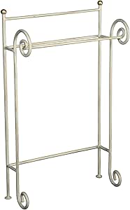 DONREGALOWEB Toallero de Hierro Forjado de 2 Barras en Color Blanco