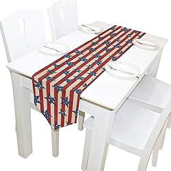 WOOR Double-Sided Retro 4Th of July Stars Table