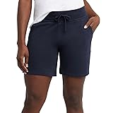 Hanes Womens Jersey Pocket Shorts, Drawstring