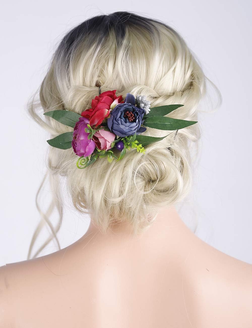 blush wedding hair accessories