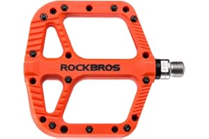 ROCKBROS Bicycle Pedals Road Mountain Bike Pedals 9/16 Nylon Fiber Flat Platform Pedals