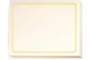 PaperDirect Foil Elegance Specialty Certificates, 50 Sheets of 38lb Cream Paper, 8½" x 11", Double Gold Foil Border, Perfect for Awards, Students, Employees, Volunteers, Course Completion, Diplomas