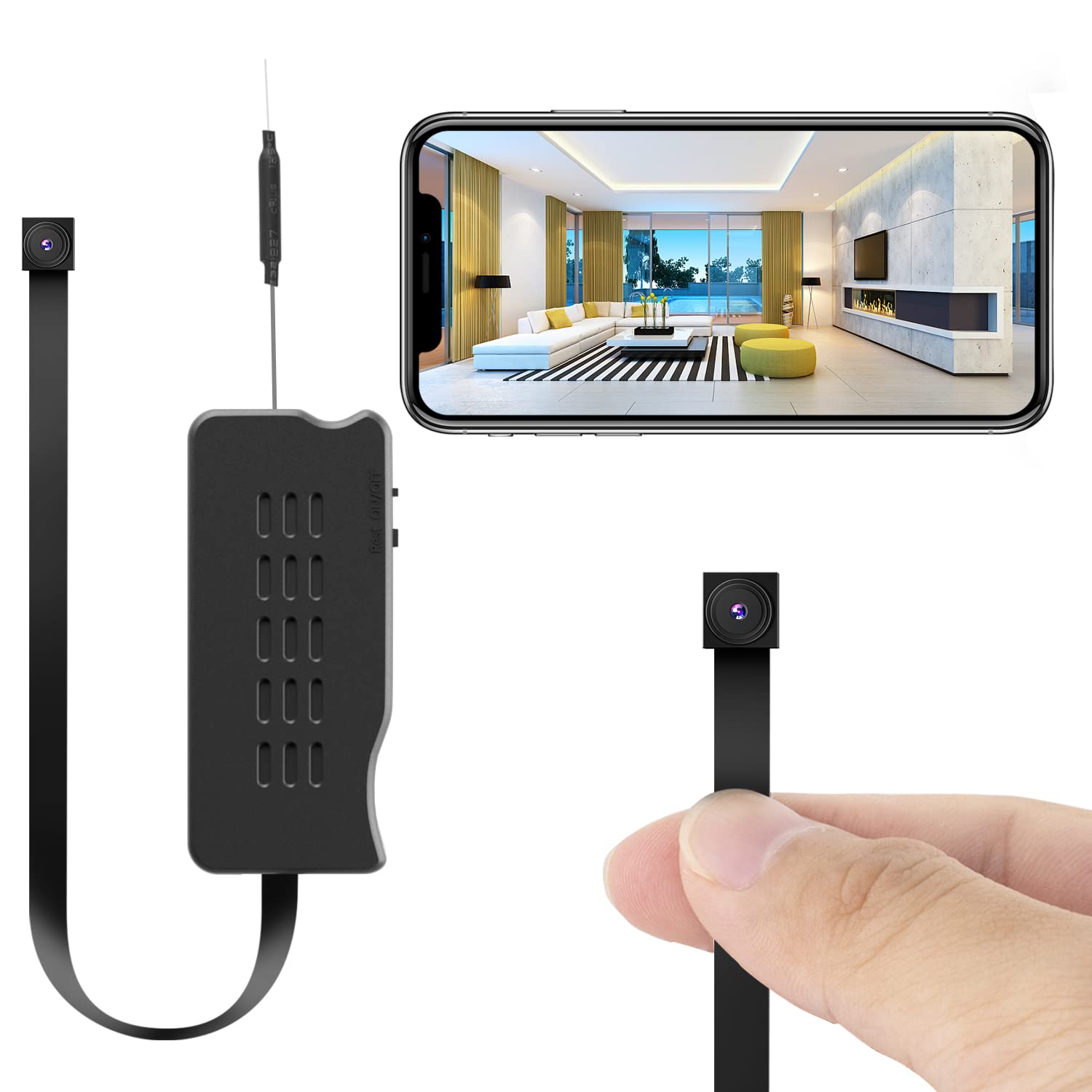 GooSpy Spy Camera WiFi Hidden Camera Mini Camera HD 1080P Security Camera with App Motion Detection Alerts Surveillance Cameras for Indoor Home