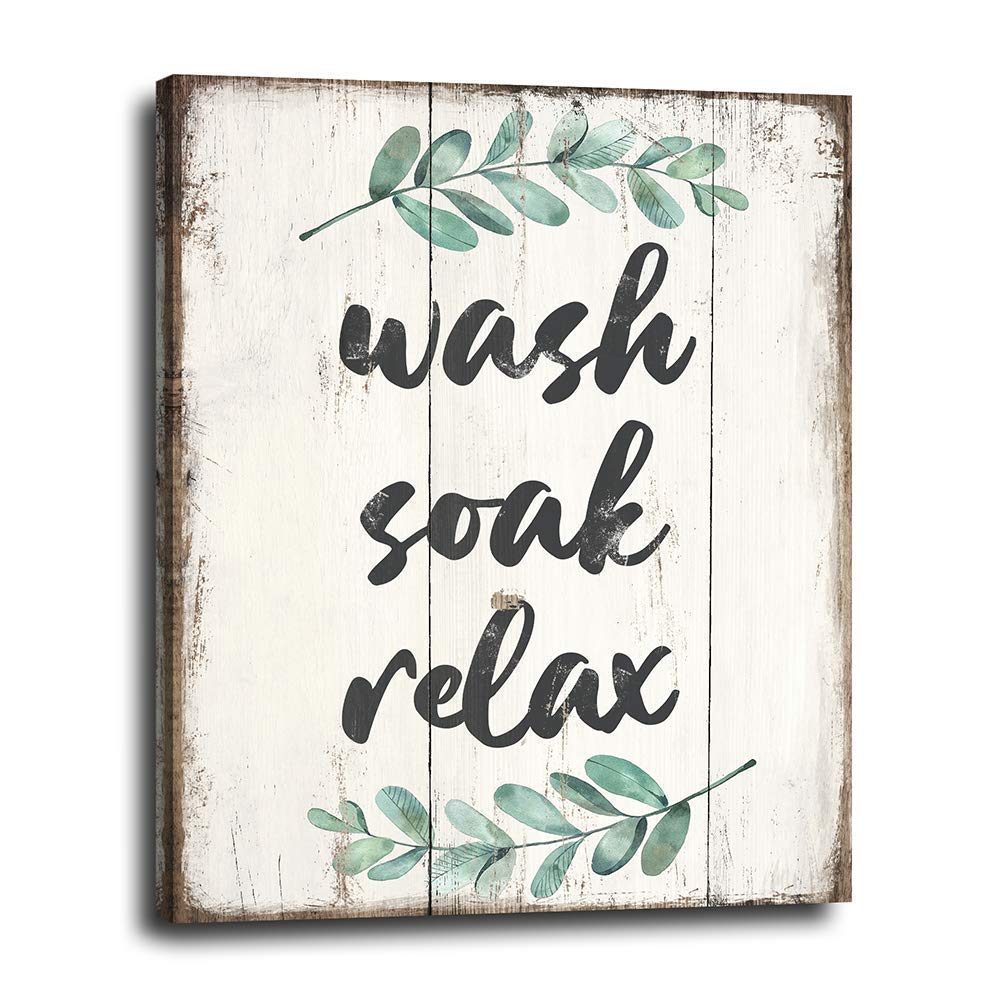Rustic Bathroom Wall Decor Sign Vintage