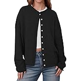 GREAIDEA Womens Button Up Cardigan Sweaters Trendy Lightweight Soft Long Sleeve Knit Loose Sweater 2025 Early Fall Outfits
