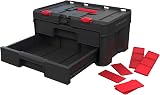 Keter Stack n' Roll 2 Drawer Tool Storage Box Black view 8