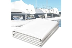 LXVOOEE Shrink Wrap for Boats 15' x 15', 8 Mil Polyethylene Plastic Boat Shrink Wrap for Boat Marine Protection and Storage, White Boat Shrink Film with UV Resistance