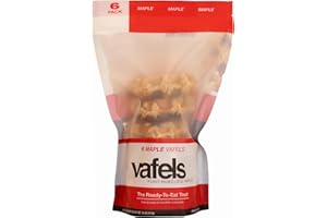 VAFELS Plant-Based Liège Wafel - Organic Pearl Sugar Infused Belgian Waffle | Vegan | Small-batch | Handmade with Brioche-Based dough | Sports Nutrition Waffle & Healthy Snack | (Maple)