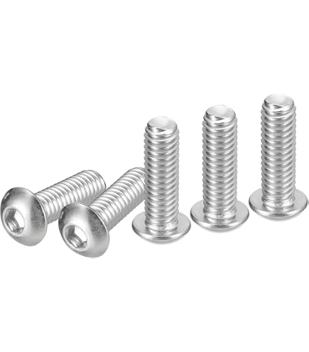5/8-11 Button Head Socket Cap Screws, 18-8 Stainless Steel, Allen Drive (Qty 5)