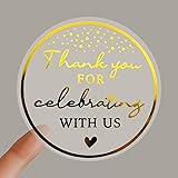 100 x Thanks For Celebrating With Me With Us Labels