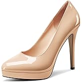 Castamere Womens High Heels Platform Pumps Slip-on Stilettos 12CM Heel Office Dress Shoes