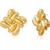 SMYHTGLIF 18K Gold Plated Earrings for Women Cute Earrings Chunky Drop Dangle Earrings Trendy Earrings Jewelry Gift for Women