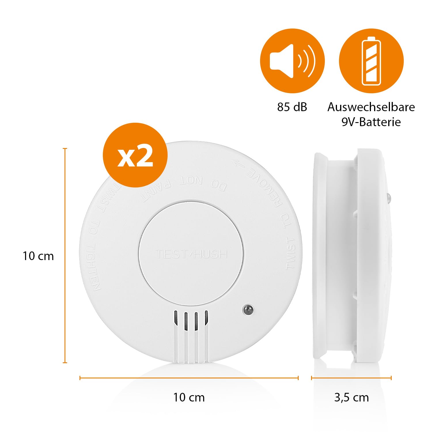 Smartwares Rauchmelder FSM-11517 2er-Set, 5-Jahre-Batterie, NF-zertifiziert 3