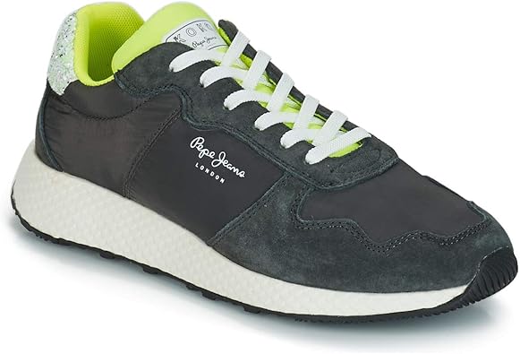 ladies grey leather trainers