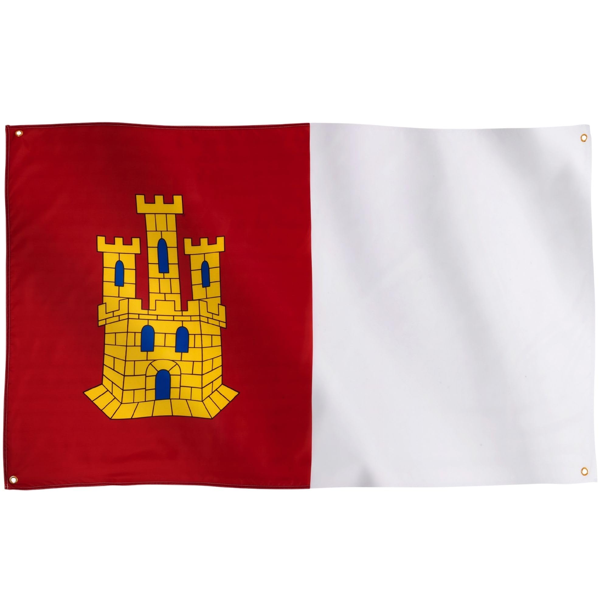 Runesol Castile-La Mancha Flag, 91x152cm, 3ft x 5ft, 4 Grommets, Eyelet In Every Corner, Castilla La Mancha, Castela la Mancha, Premium Flags, Inside, Outside, Vivid Colours, Labour Day — image 1