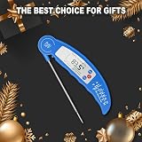 Flintronic Digital Instant Read Meat Thermometer Blue with Foldable Probe view 7
